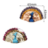 5pcs Peacock Brooch Base Acrylic Animal Party Christmas DIY Jewelry Making