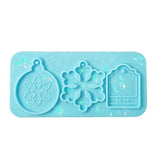 Holographic Christmas Silicone Mold DIY Pendant For Christmas Decoration