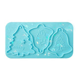 Holographic Christmas Silicone Mold DIY Pendant For Christmas Decoration