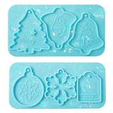 Holographic Christmas Silicone Mold DIY Pendant For Christmas Decoration