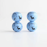 10PCs 20mm Christmas Tree Elk Wooden Beads DIY Decoration Crafts