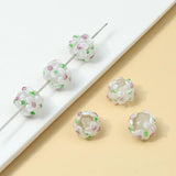 10pcs Lampwork Flowers Beads for DIY Jewelry Making Christmas Party Decoration