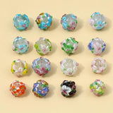 10pcs Lampwork Flowers Beads for DIY Jewelry Making Christmas Party Decoration