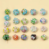 10pcs Lampwork Flowers Beads for DIY Jewelry Making Christmas Party Decoration