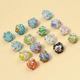 10pcs Lampwork Flowers Beads for DIY Jewelry Making Christmas Party Decoration