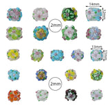 10pcs Lampwork Flowers Beads for DIY Jewelry Making Christmas Party Decoration
