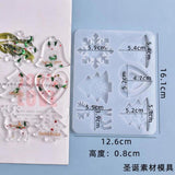 Transparent Silicone Mold for DIY Christmas Charms Resin Decorations