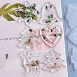 Transparent Silicone Mold for DIY Christmas Charms Resin Decorations