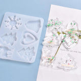 Transparent Silicone Mold for DIY Christmas Charms Resin Decorations