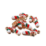 Christmas Enamel Charms Pendants for DIY Jewelry Making