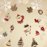 Christmas Enamel Charms Pendants for DIY Jewelry Making