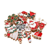 Christmas Enamel Charms Pendants for DIY Jewelry Making