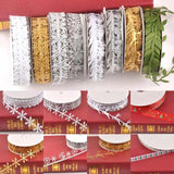 Christmas Snowflake Ribbons Trim Lace Set for Bow Craft DIY Box Packing