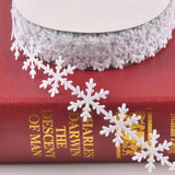 Christmas Snowflake Ribbons Trim Lace Set for Bow Craft DIY Box Packing