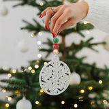 Christmas Wood Beads Set Mixed Christmas Decorative Loose Beads