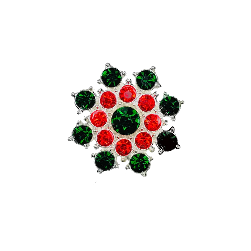 10Pcs Christmas Snowflake Rhinestone Buttons For DIY Crafts