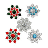 10Pcs Christmas Snowflake Rhinestone Buttons For DIY Crafts
