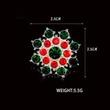 10Pcs Christmas Snowflake Rhinestone Buttons For DIY Crafts