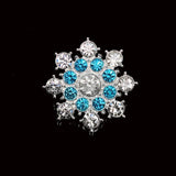 10Pcs Christmas Snowflake Rhinestone Buttons For DIY Crafts