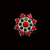 10Pcs Christmas Snowflake Rhinestone Buttons For DIY Crafts