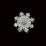 10Pcs Christmas Snowflake Rhinestone Buttons For DIY Crafts