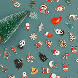 50Pcs Christmas Alloy Jewelry Sets Earrings Bracelet Bangle Necklace Rings Xmas