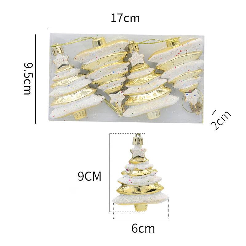 Christmas Candy Train & Crutch Tree Pendant Navidad Gift Decor