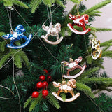 Christmas Candy Train & Crutch Tree Pendant Navidad Gift Decor