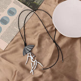 Geometric Long Necklace with Gothic Pendants Suspension Chokers Jewelry