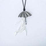 Geometric Long Necklace with Gothic Pendants Suspension Chokers Jewelry