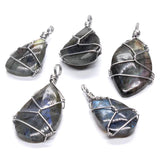 Personalized Labradorite Stone Pendant - Christmas Gift