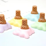 10pcs 3D Ice Cream Slime Charms for Christmas Decoration