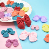10pcs Resin Christmas Bow Charms Pendants DIY Keychain Hair Accessory