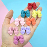 10pcs Resin Christmas Bow Charms Pendants DIY Keychain Hair Accessory