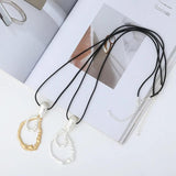 Long Chains Necklace Silver Vintage Collares Suspension Pendants Jewelry