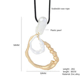 Long Chains Necklace Silver Vintage Collares Suspension Pendants Jewelry