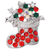 10pcs Silver Crystal Sock Snap Buttons DIY 18mm Snaps Bracelet