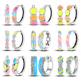 925 Silver Cat Claw Heart Luminous Earrings for Women