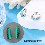 925 Silver Cat Claw Heart Luminous Earrings for Women