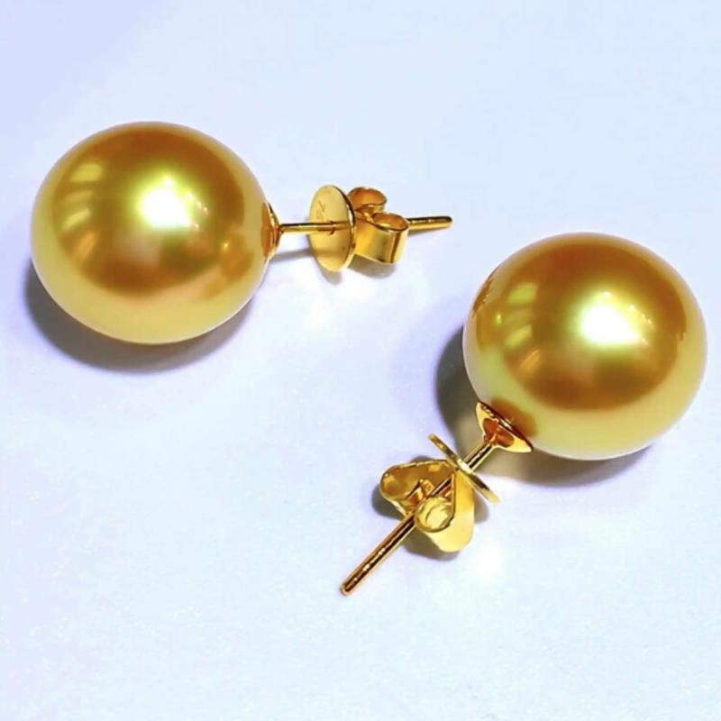12mm South Sea Shell Pearl Dangle Earrings CARNIVAL Aquaculture Wedding