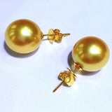 12mm South Sea Shell Pearl Dangle Earrings CARNIVAL Aquaculture Wedding