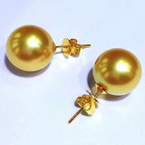 12mm South Sea Shell Pearl Dangle Earrings CARNIVAL Aquaculture Wedding