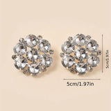 Rhinestone Snowflake Pendant Drop Earrings Christmas Jewelry Women