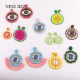 NINEJIZZ Big Eye Bohemian Beads Drop Earring For Women