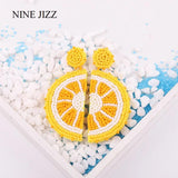 NINEJIZZ Big Eye Bohemian Beads Drop Earring For Women
