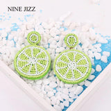 NINEJIZZ Big Eye Bohemian Beads Drop Earring For Women