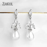 Pearl Statement Earrings Silver Gift EP2921