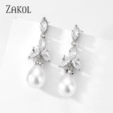 Pearl Statement Earrings Silver Gift EP2921