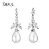 Pearl Statement Earrings Silver Gift EP2921