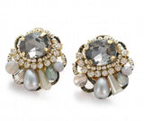 Colorful Crystal Stud Earrings for Women Christmas Party